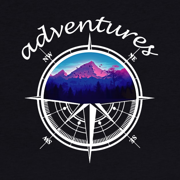 Adventures Compass nature lover by DesignsbyBoki